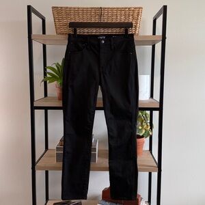 J. Crew Mid-Rise 9" Vintage Slim Straight Black Jeans, 27